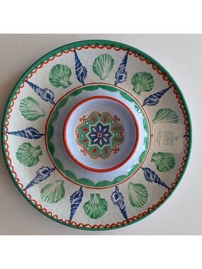 Sigrid Olsen Coastal Seaside Melamine Chip & Dip Platter Server New